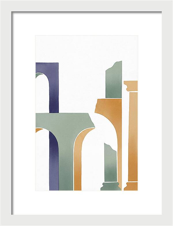 Roman Ruins In Minimalist Style