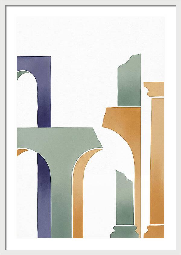 Roman Ruins In Minimalist Style