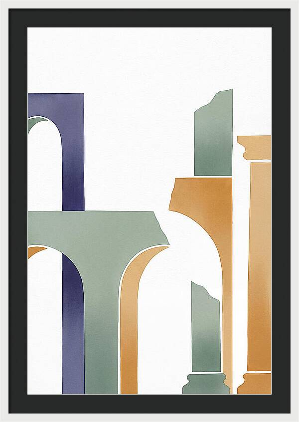 Roman Ruins In Minimalist Style