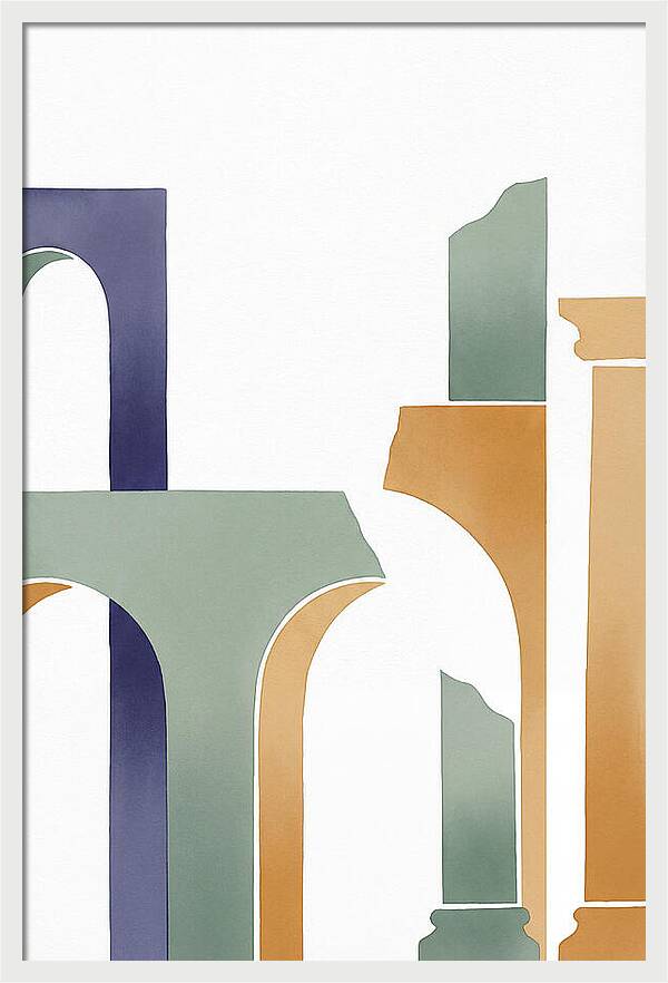 Roman Ruins In Minimalist Style