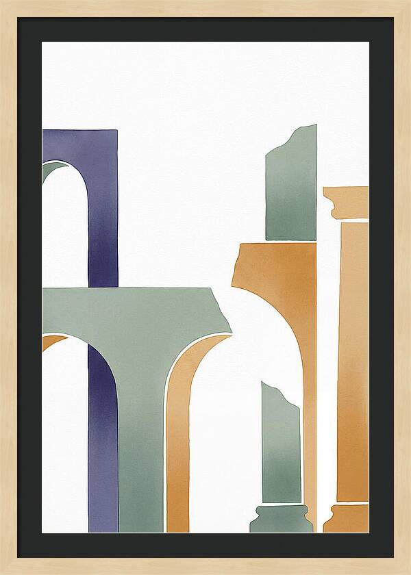 Roman Ruins In Minimalist Style