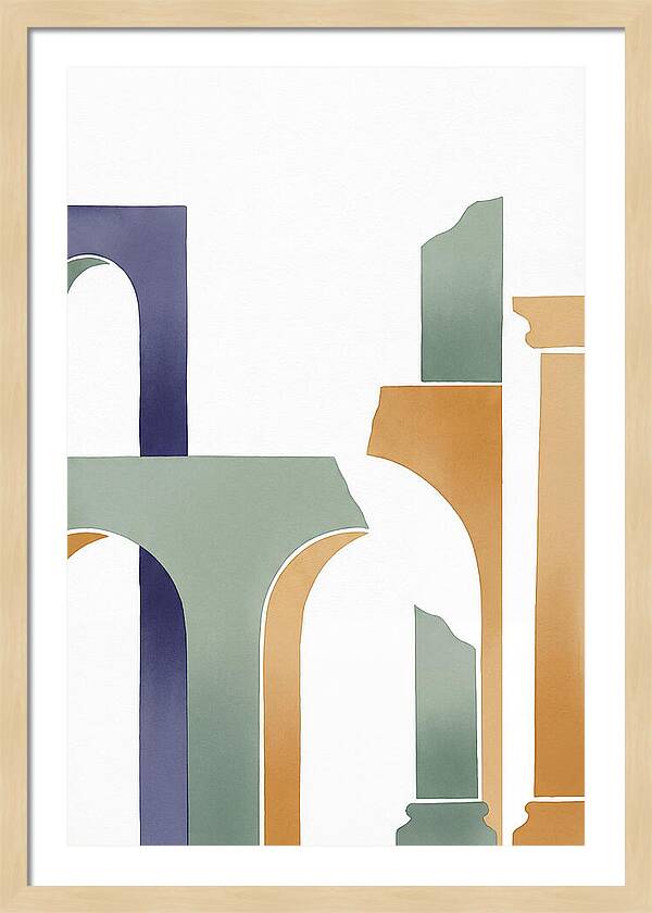 Roman Ruins In Minimalist Style