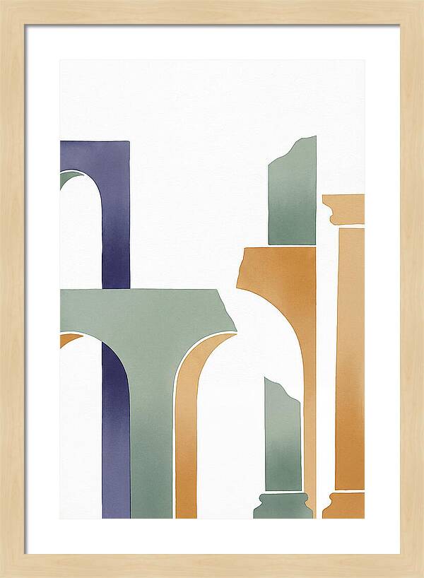 Roman Ruins In Minimalist Style