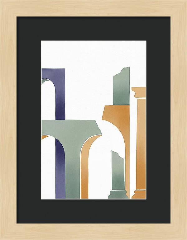 Roman Ruins In Minimalist Style