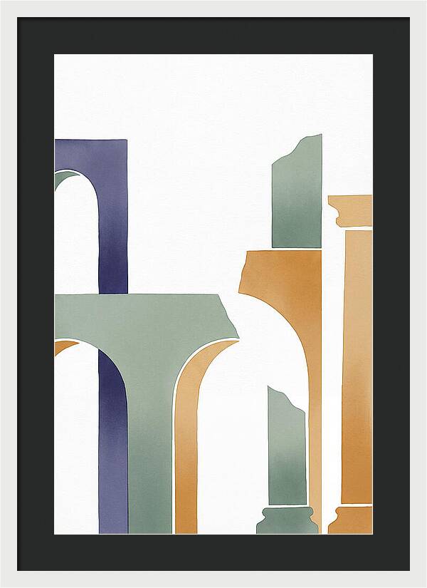 Roman Ruins In Minimalist Style