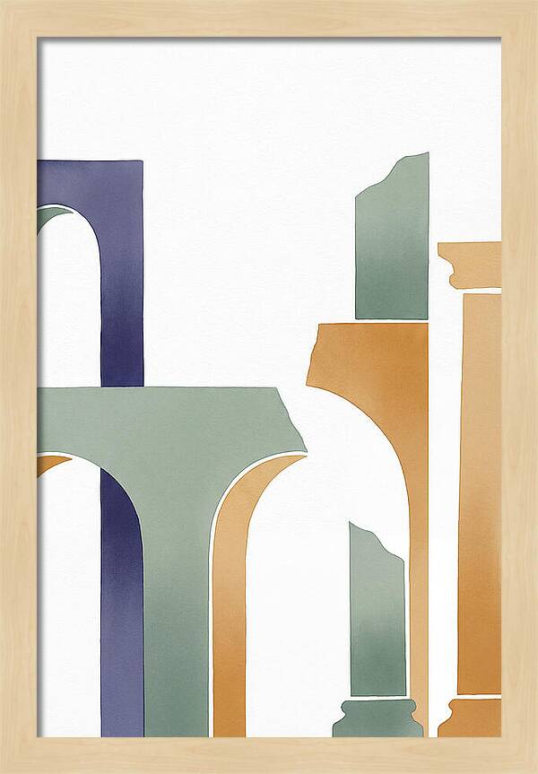 Roman Ruins In Minimalist Style