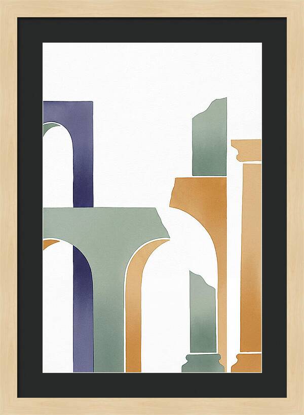 Roman Ruins In Minimalist Style