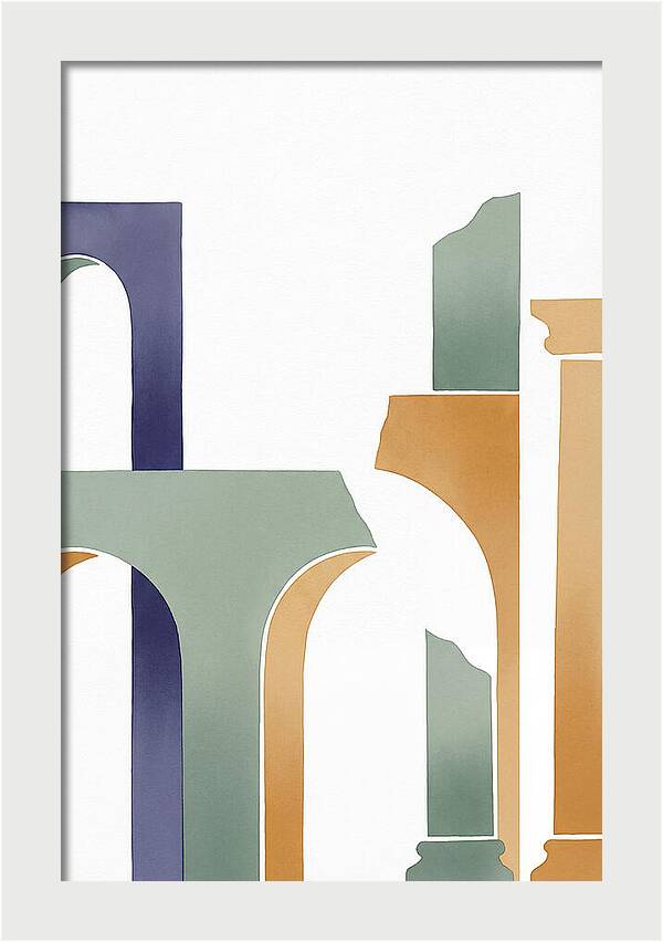 Roman Ruins In Minimalist Style
