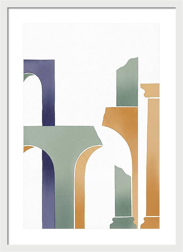 Roman Ruins In Minimalist Style