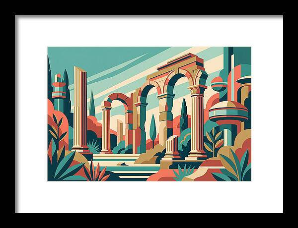 Roman Ruins In Vibrant Colors