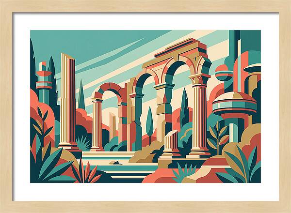 Roman Ruins In Vibrant Colors