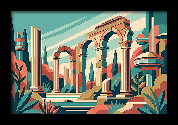 Roman Ruins In Vibrant Colors