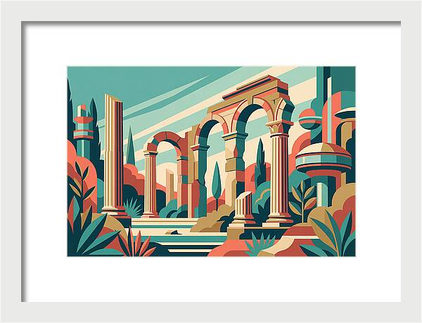 Roman Ruins In Vibrant Colors