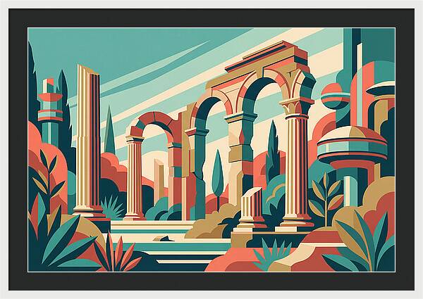 Roman Ruins In Vibrant Colors