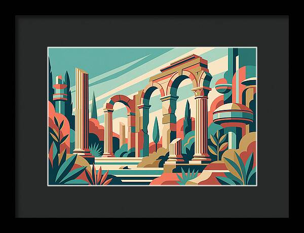 Roman Ruins In Vibrant Colors