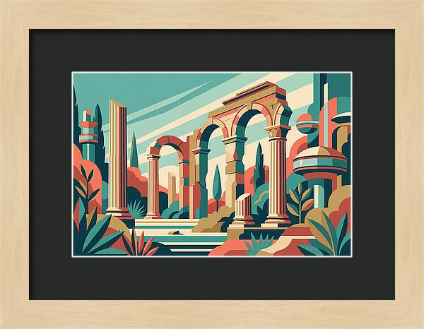 Roman Ruins In Vibrant Colors