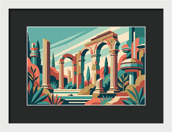 Roman Ruins In Vibrant Colors