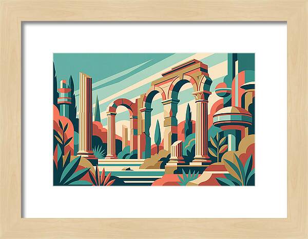 Roman Ruins In Vibrant Colors