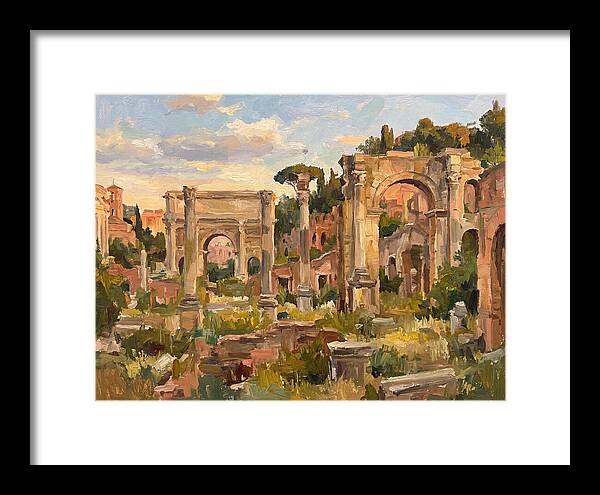 Roman Ruins Under Soft Light