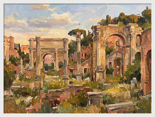 Roman Ruins Under Soft Light