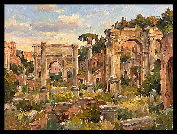 Roman Ruins Under Soft Light