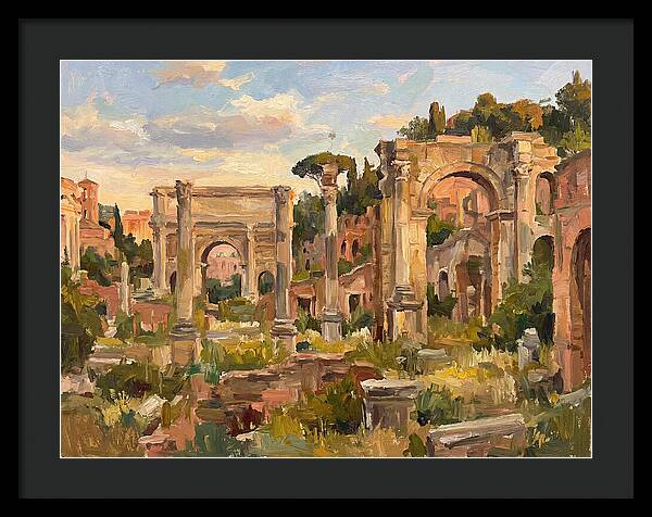 Roman Ruins Under Soft Light