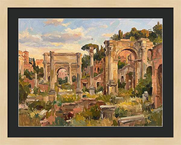 Roman Ruins Under Soft Light