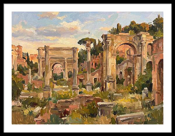 Roman Ruins Under Soft Light