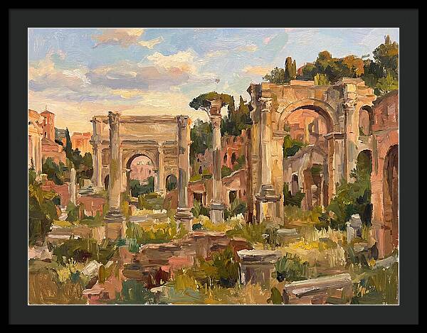 Roman Ruins Under Soft Light