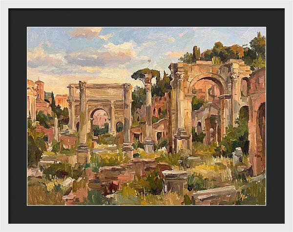 Roman Ruins Under Soft Light