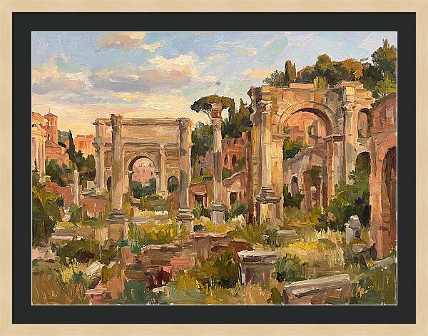 Roman Ruins Under Soft Light