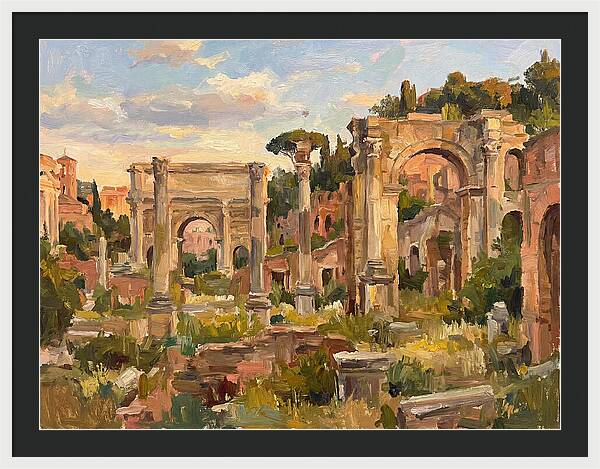 Roman Ruins Under Soft Light