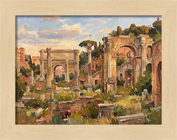 Roman Ruins Under Soft Light