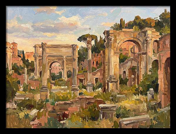 Roman Ruins Under Soft Light