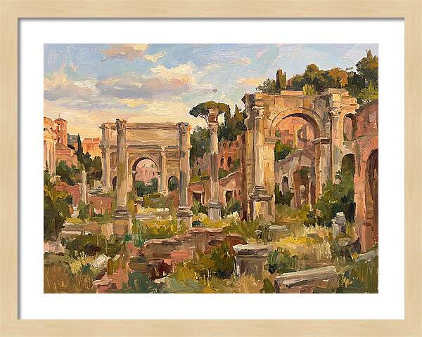 Roman Ruins Under Soft Light