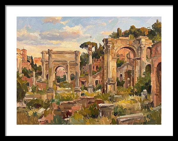Roman Ruins Under Soft Light