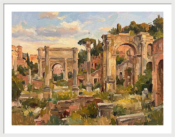 Roman Ruins Under Soft Light
