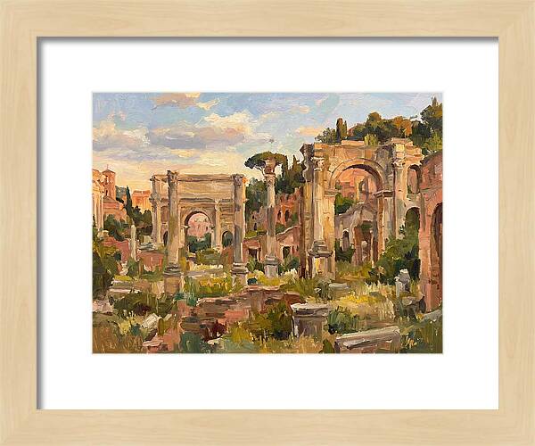 Roman Ruins Under Soft Light