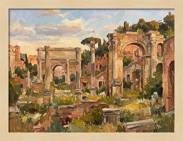 Roman Ruins Under Soft Light