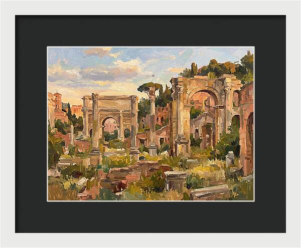 Roman Ruins Under Soft Light