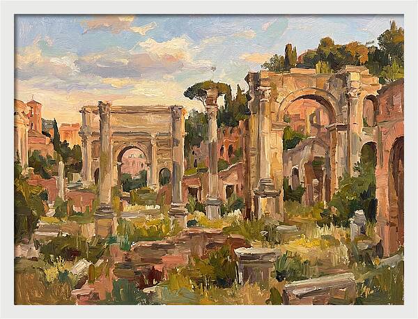 Roman Ruins Under Soft Light