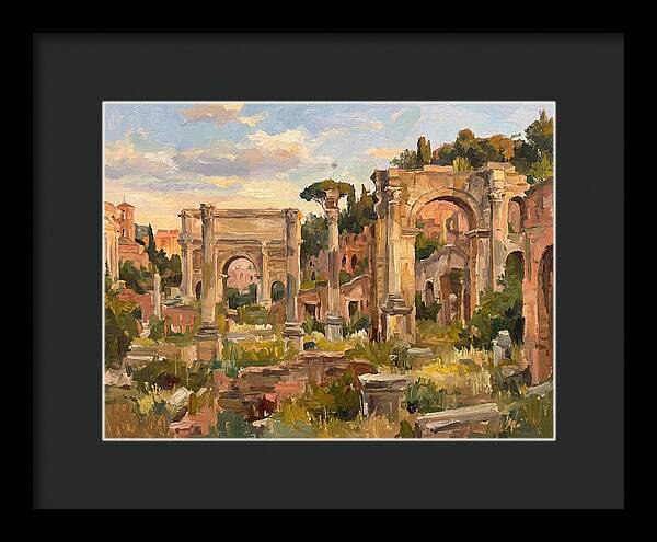 Roman Ruins Under Soft Light