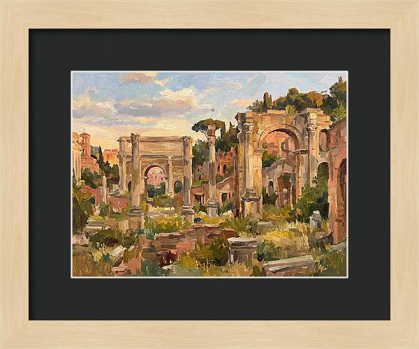 Roman Ruins Under Soft Light