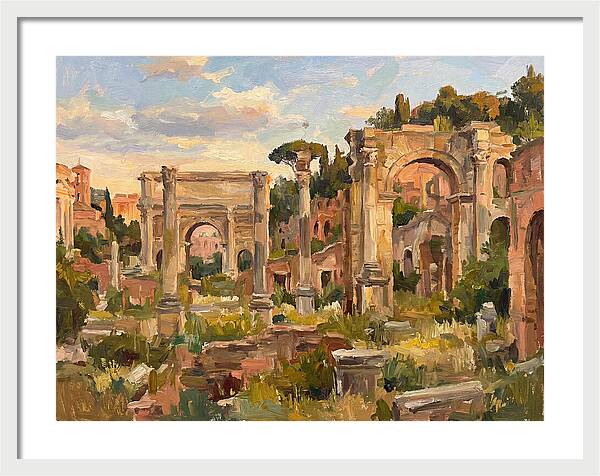 Roman Ruins Under Soft Light