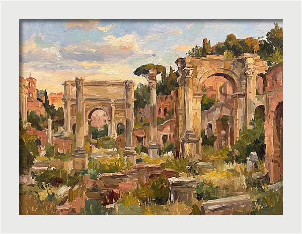 Roman Ruins Under Soft Light