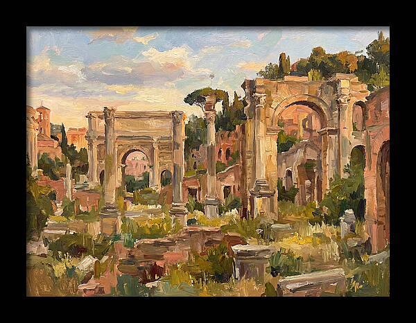 Roman Ruins Under Soft Light
