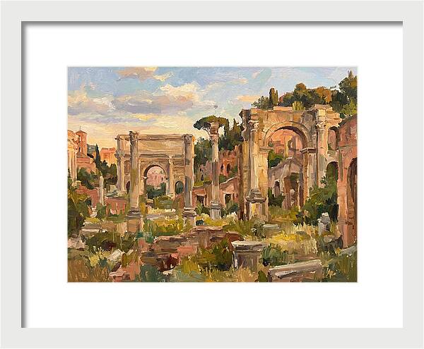 Roman Ruins Under Soft Light