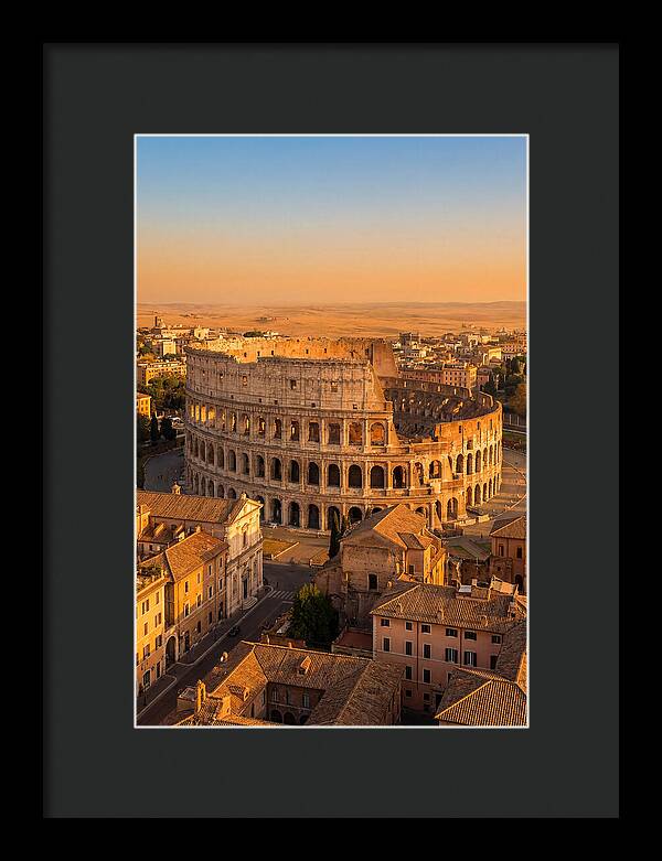 Romes Majestic Colosseum At Dusk