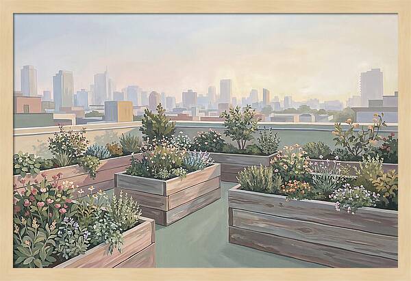 Rooftop Garden Serenity