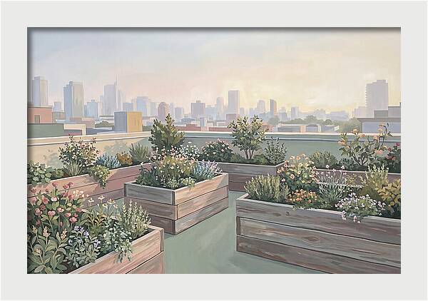 Rooftop Garden Serenity